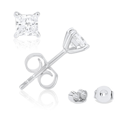 1 Ct Lab Grown Diamond Solitaire 14K Gold Stud Earrings - Dewberry Diamonds