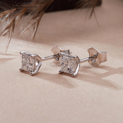 1 Ct Lab Grown Diamond Solitaire 14K Gold Stud Earrings - Dewberry Diamonds