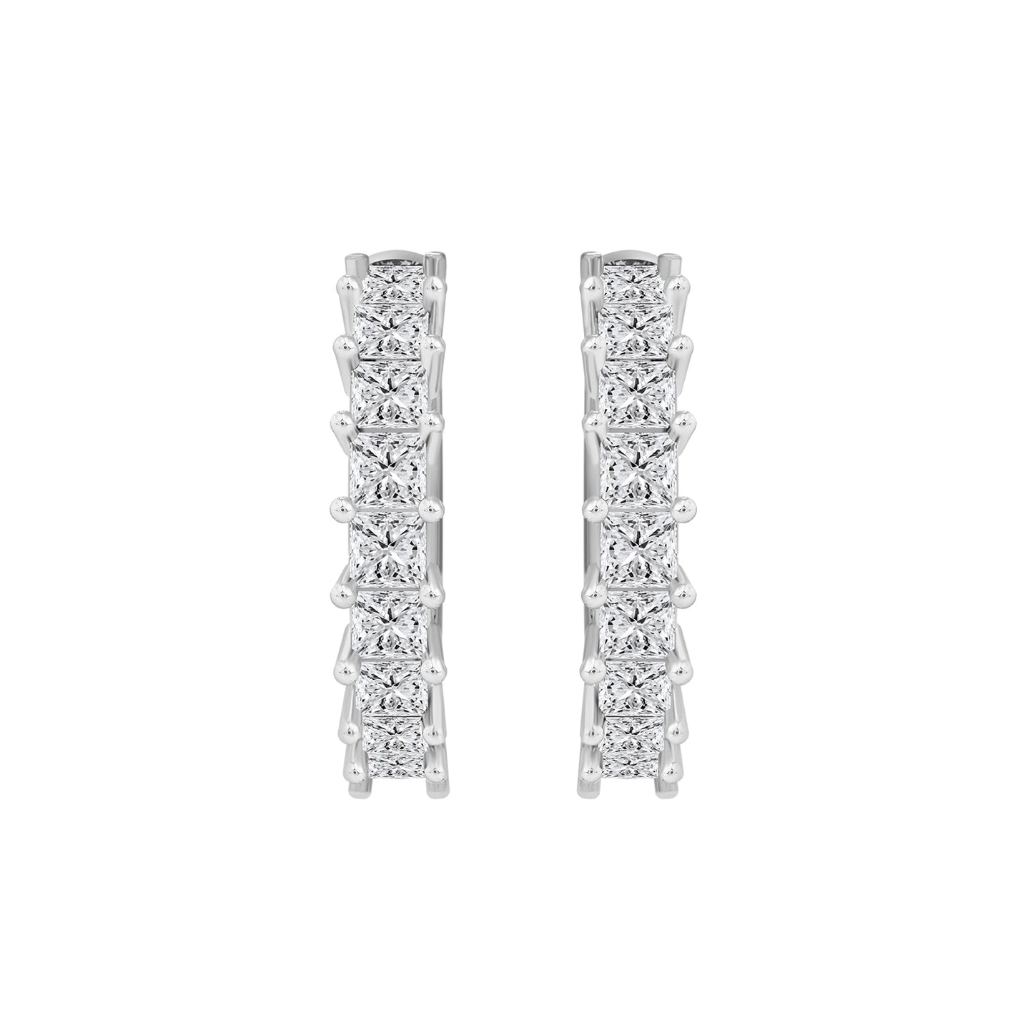 1 Cttw Princess Cut Lab Grown Diamond Hoop Earrings - Dewberry Diamonds