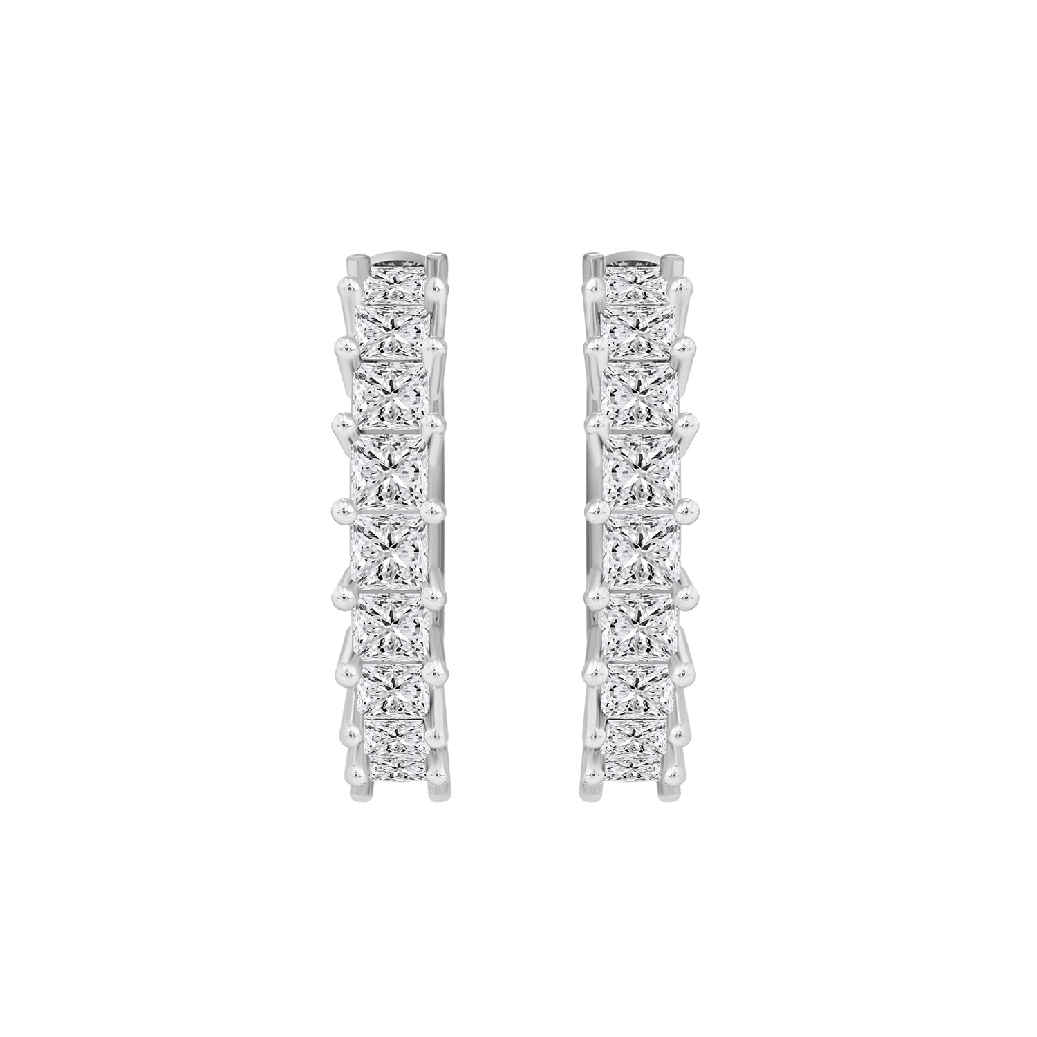 1 Cttw Princess Cut Lab Grown Diamond Hoop Earrings - Dewberry Diamonds