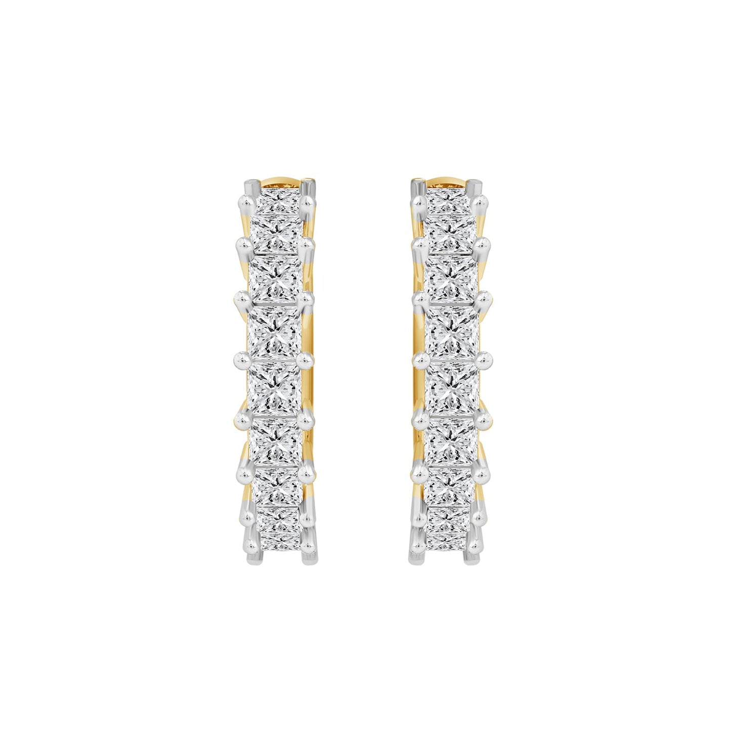 1 Cttw Princess Cut Lab Grown Diamond Hoop Earrings - Dewberry Diamonds