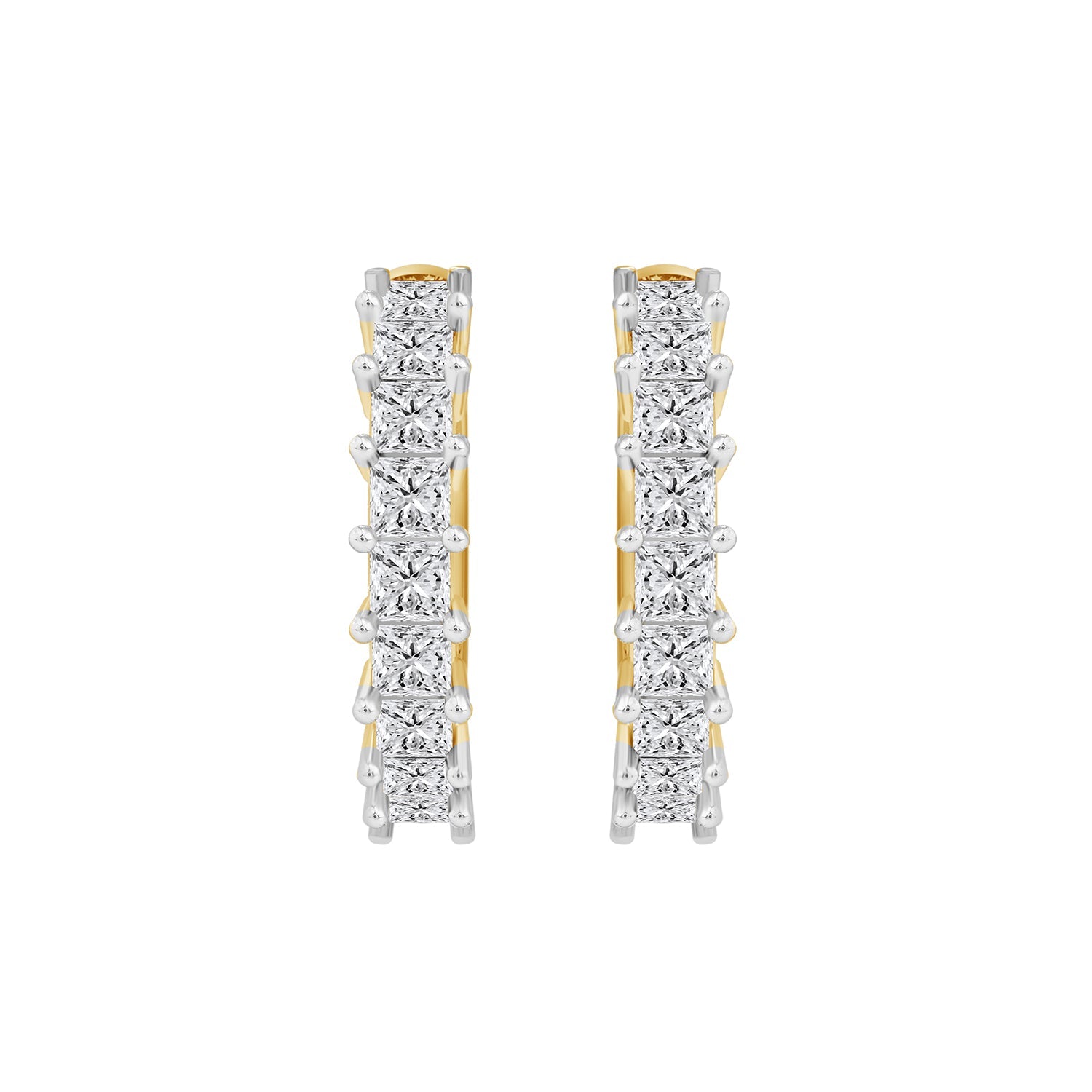 1 Cttw Princess Cut Lab Grown Diamond Hoop Earrings - Dewberry Diamonds