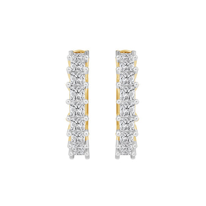 1 Cttw Princess Cut Lab Grown Diamond Hoop Earrings - Dewberry Diamonds
