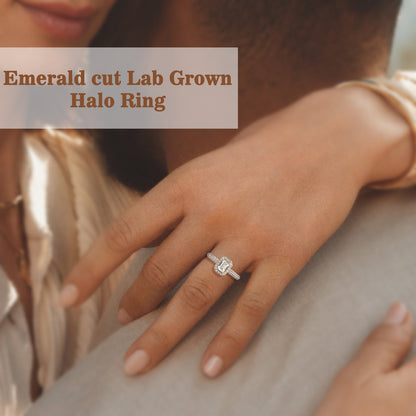1.00 CT Lab Grown Diamond Halo Engagement Ring - Dewberry Diamonds