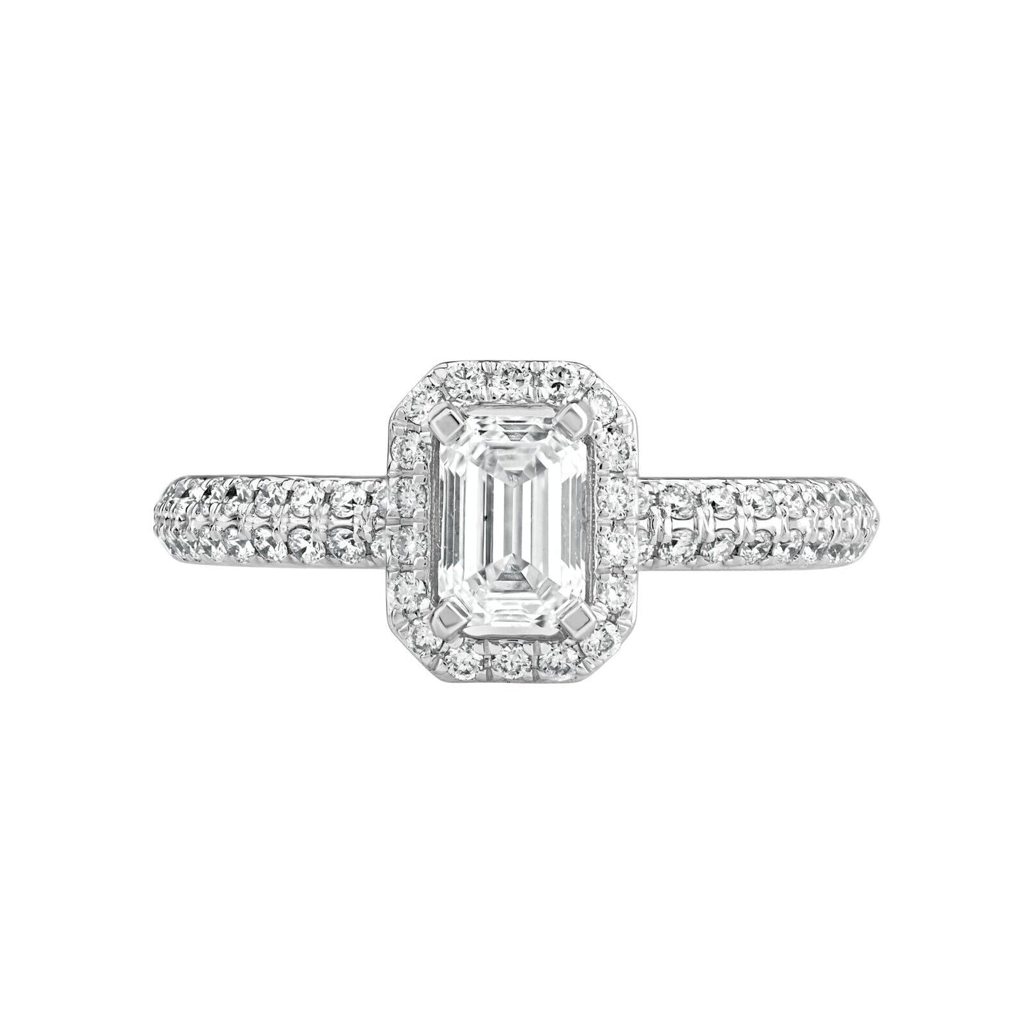 1.00 CT Lab Grown Diamond Halo Engagement Ring - Dewberry Diamonds