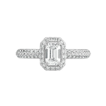 1.00 CT Lab Grown Diamond Halo Engagement Ring - Dewberry Diamonds