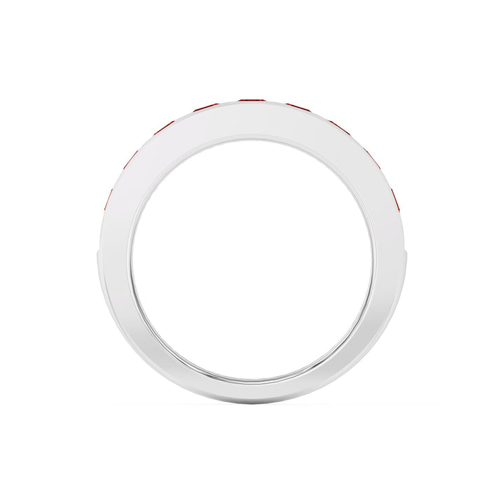 1.00 Ct Natural Red Ruby Channel Set Wedding Band - Dewberry Diamonds
