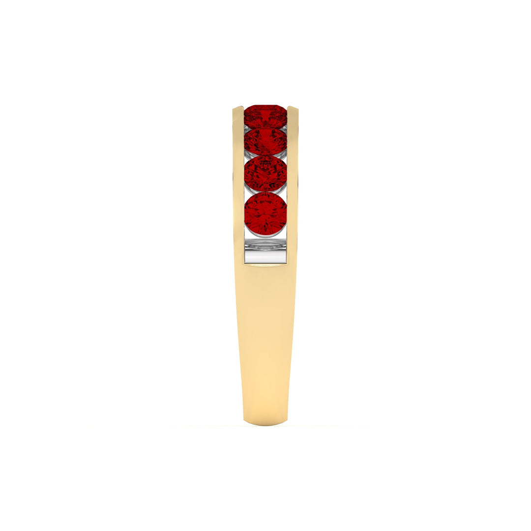 1.00 Ct Natural Red Ruby Channel Set Wedding Band - Dewberry Diamonds