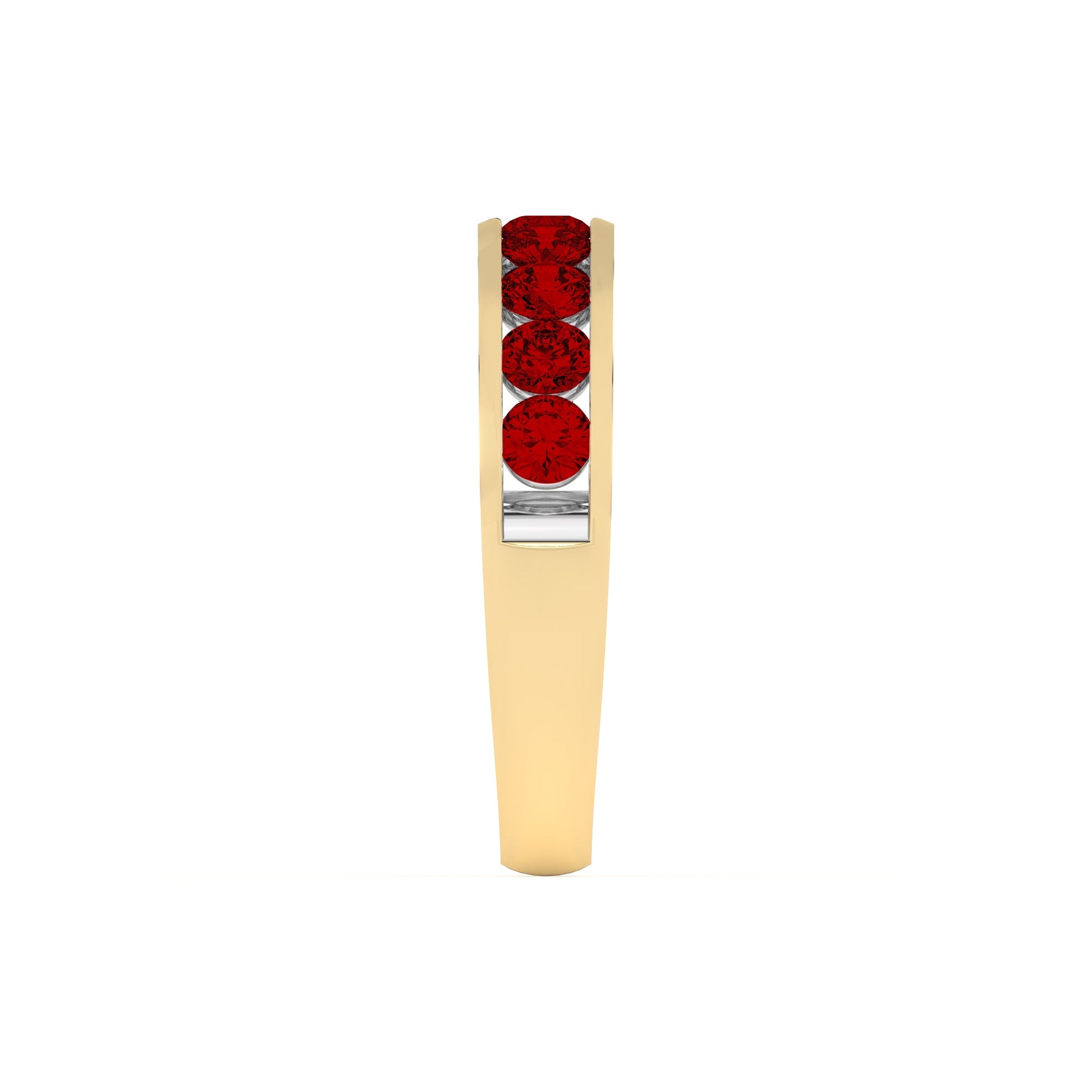 1.00 Ct Natural Red Ruby Channel Set Wedding Band - Dewberry Diamonds