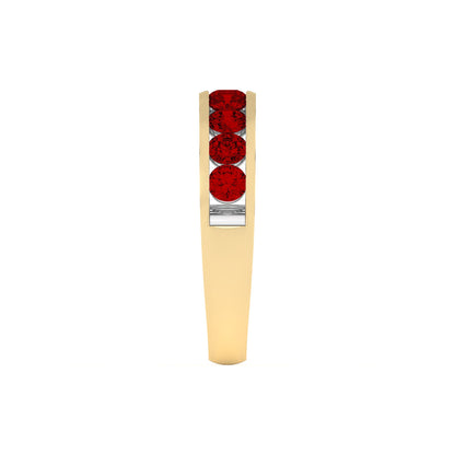 1.00 Ct Natural Red Ruby Channel Set Wedding Band - Dewberry Diamonds