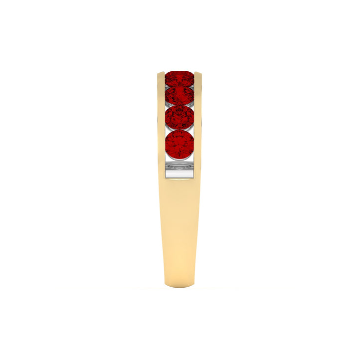 1.00 Ct Natural Red Ruby Channel Set Wedding Band - Dewberry Diamonds