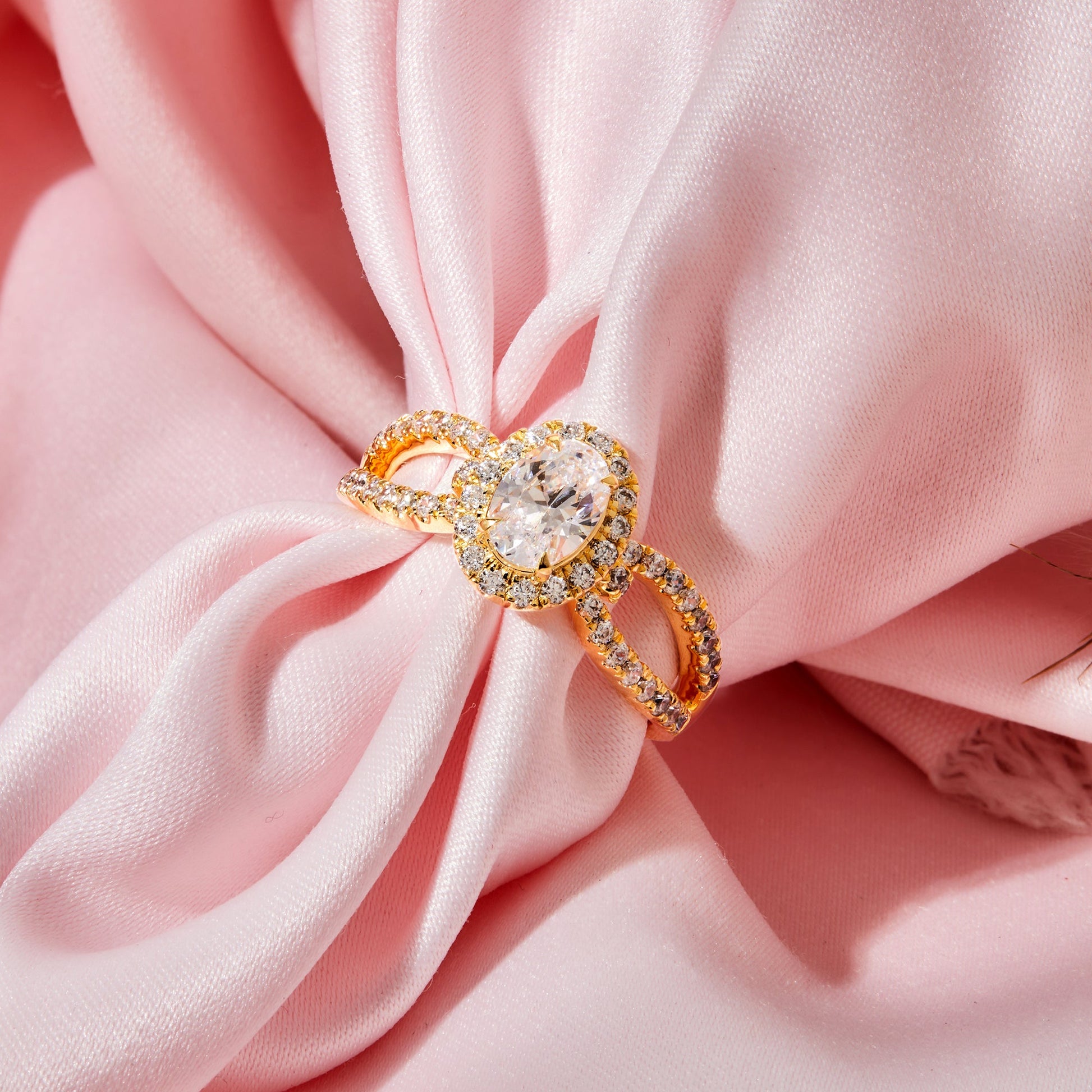 1.20 CT Oval Cut Diamond Halo Engagement Ring - Dewberry Diamonds
