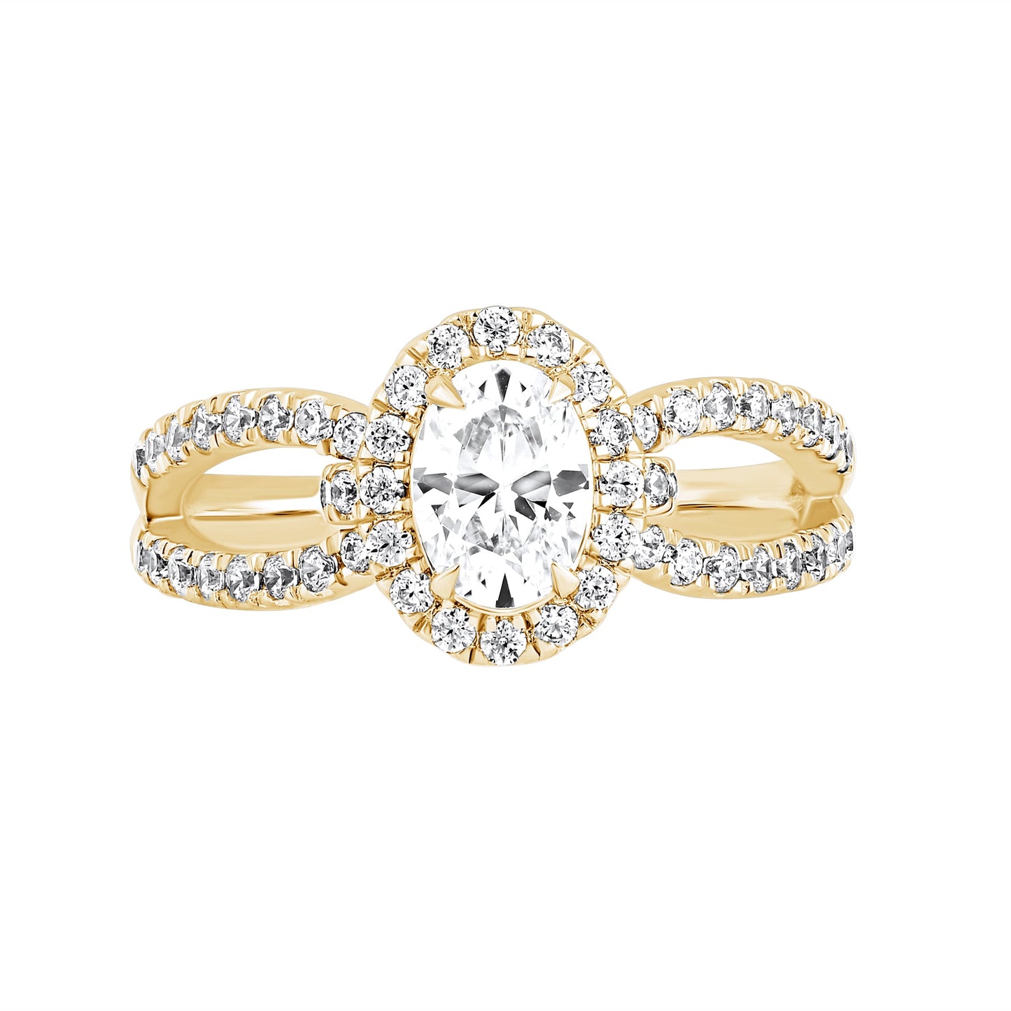 1.20 CT Oval Cut Diamond Halo Engagement Ring - Dewberry Diamonds