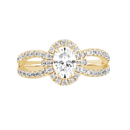 1.20 CT Oval Cut Diamond Halo Engagement Ring - Dewberry Diamonds