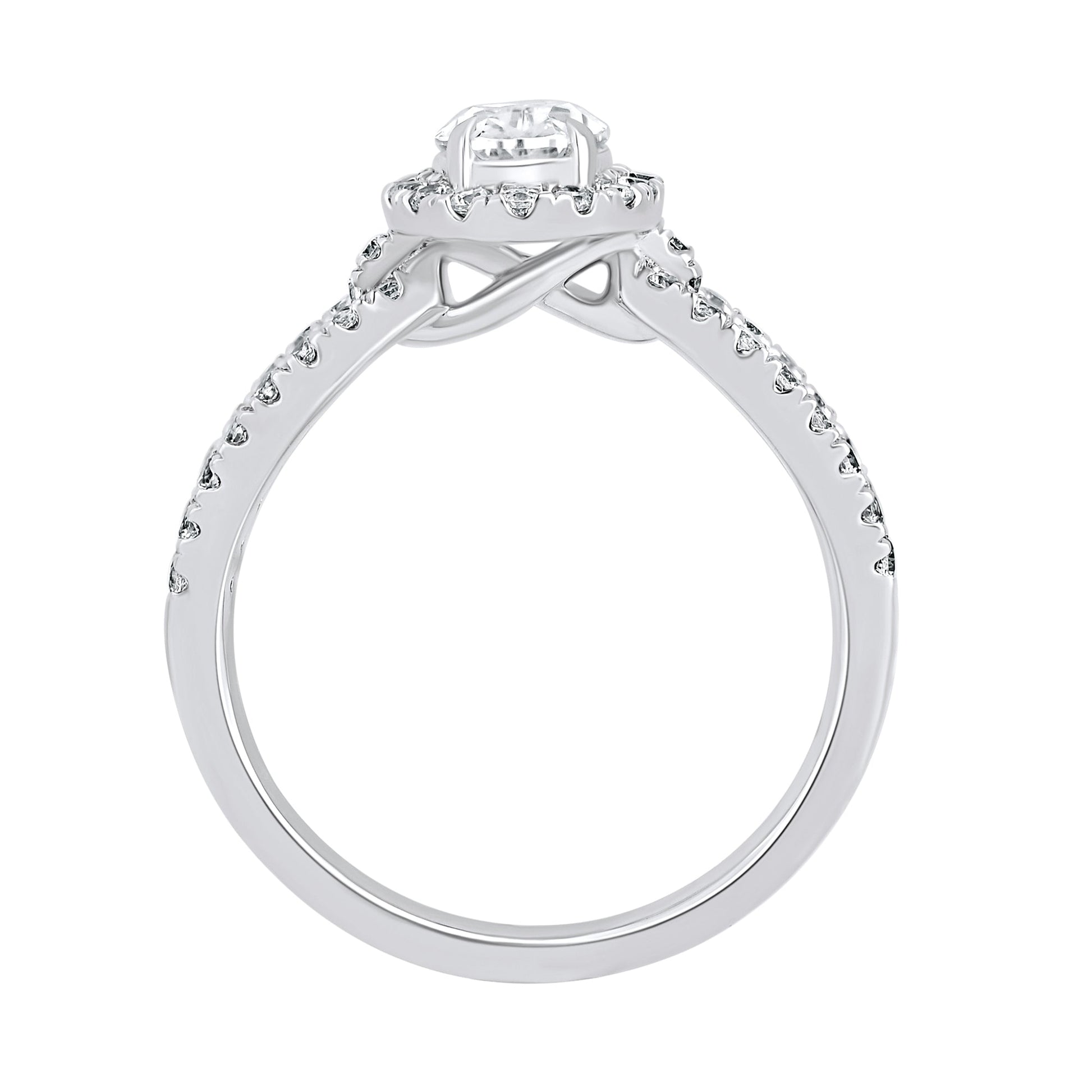 1.20 CT Oval Cut Diamond Halo Engagement Ring - Dewberry Diamonds