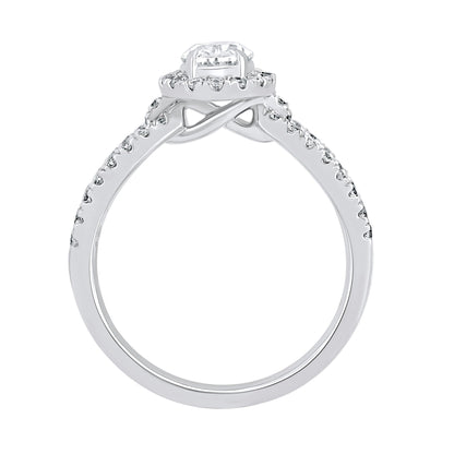 1.20 CT Oval Cut Diamond Halo Engagement Ring - Dewberry Diamonds