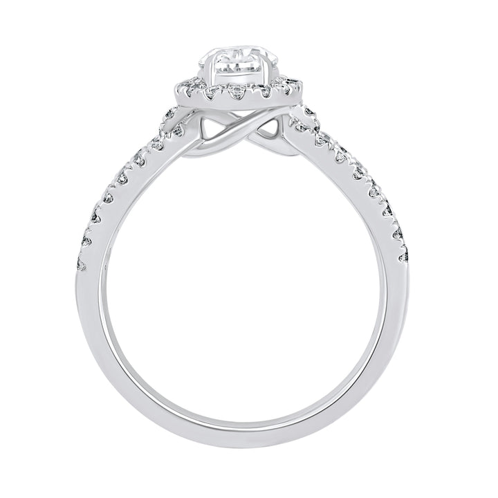 1.20 CT Oval Cut Diamond Halo Engagement Ring - Dewberry Diamonds