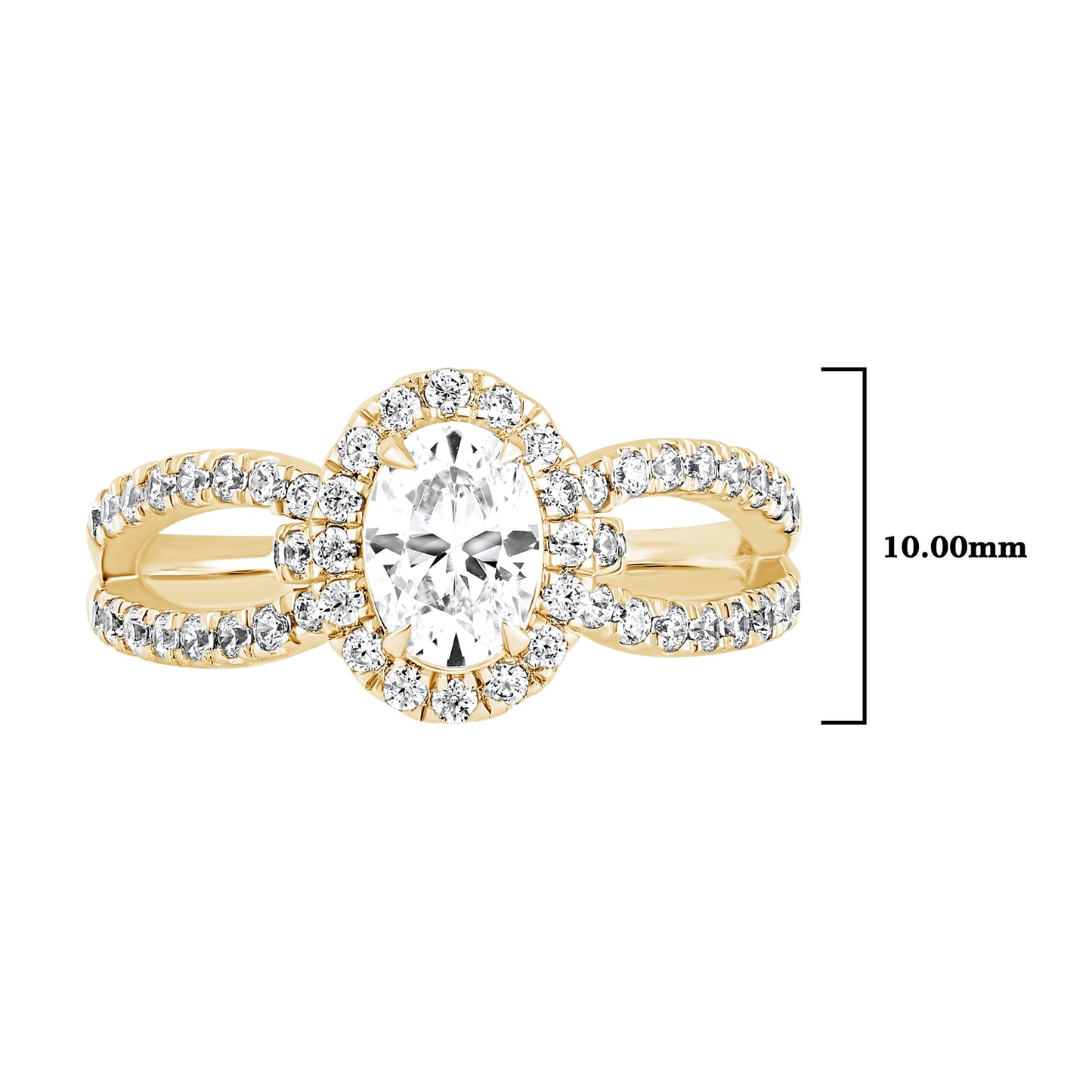 1.20 CT Oval Cut Diamond Halo Engagement Ring - Dewberry Diamonds