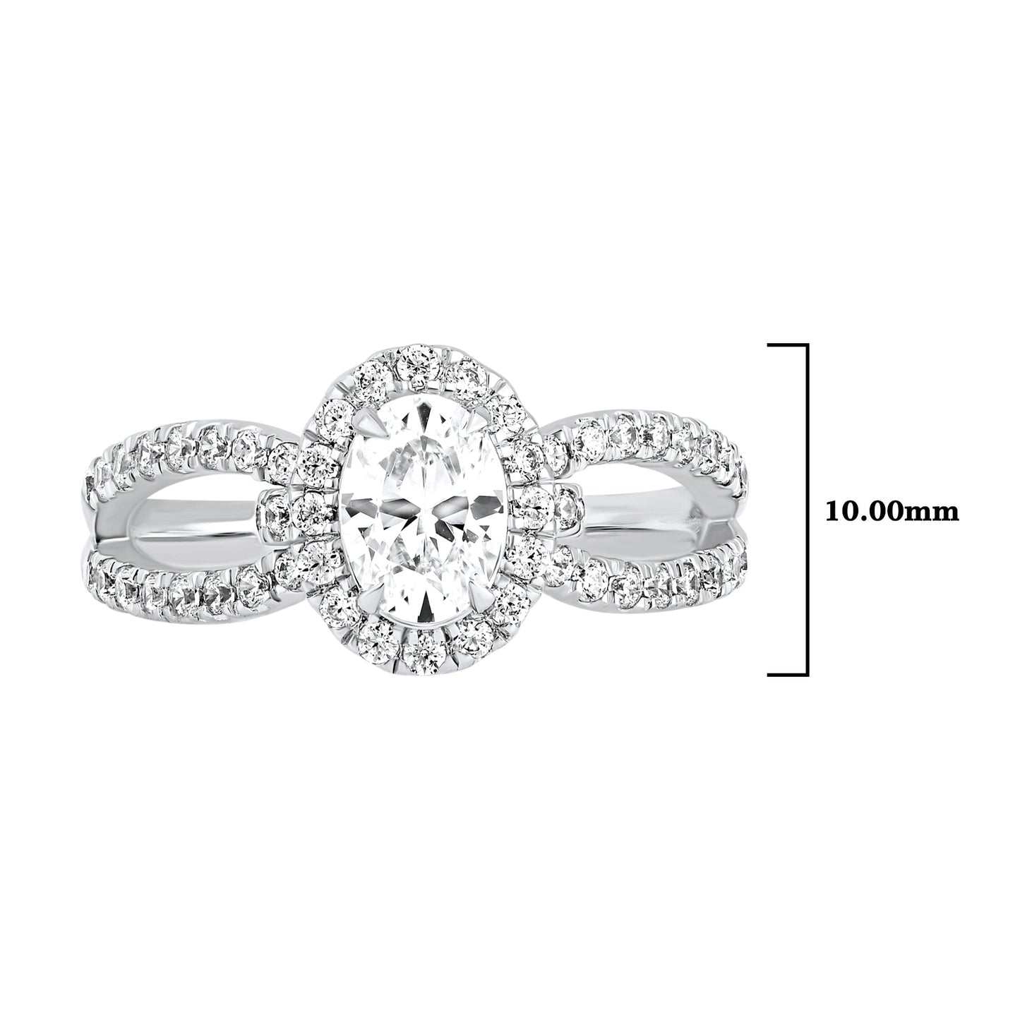1.20 CT Oval Cut Diamond Halo Engagement Ring - Dewberry Diamonds