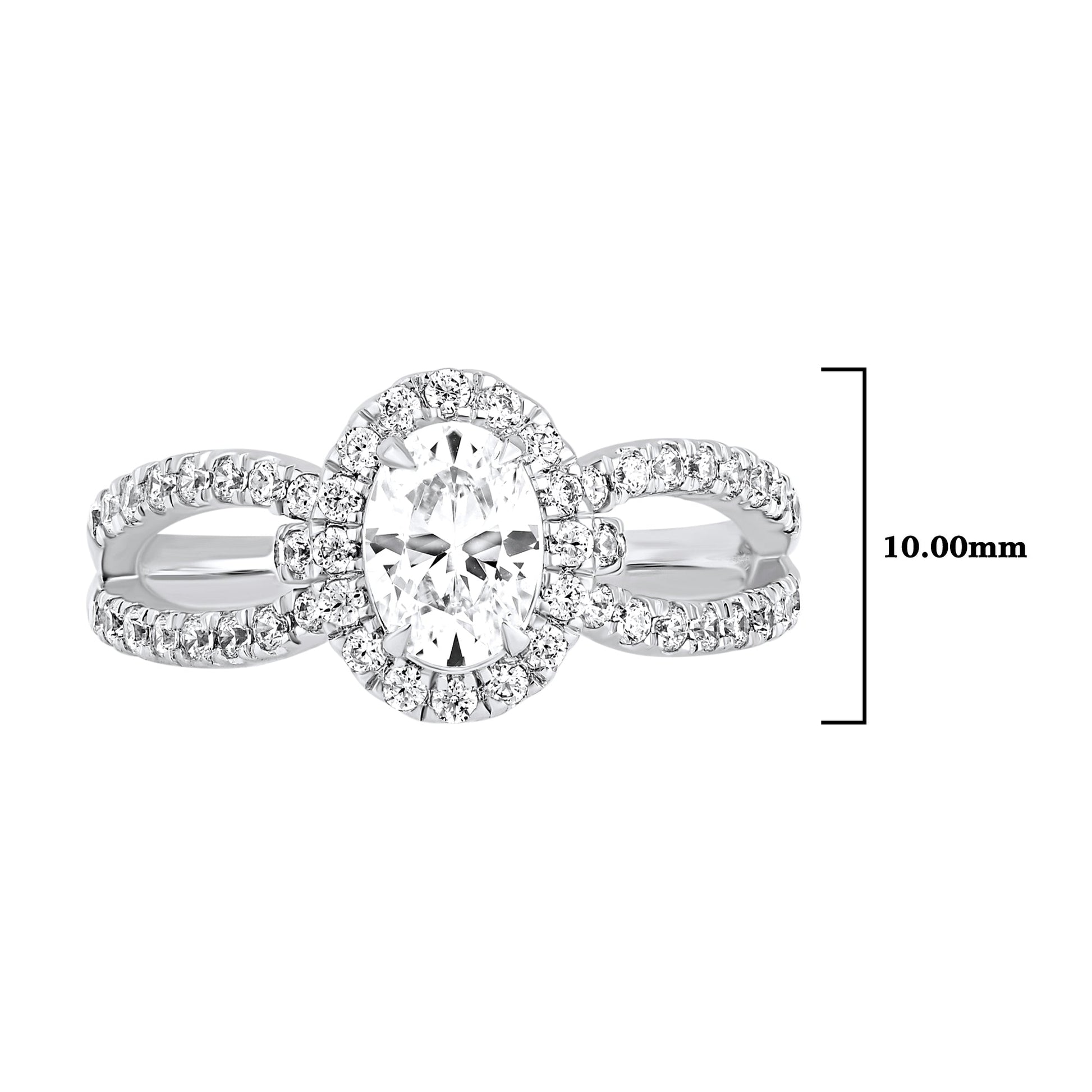 1.20 CT Oval Cut Diamond Halo Engagement Ring - Dewberry Diamonds