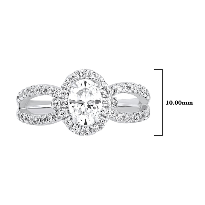 1.20 CT Oval Cut Diamond Halo Engagement Ring - Dewberry Diamonds