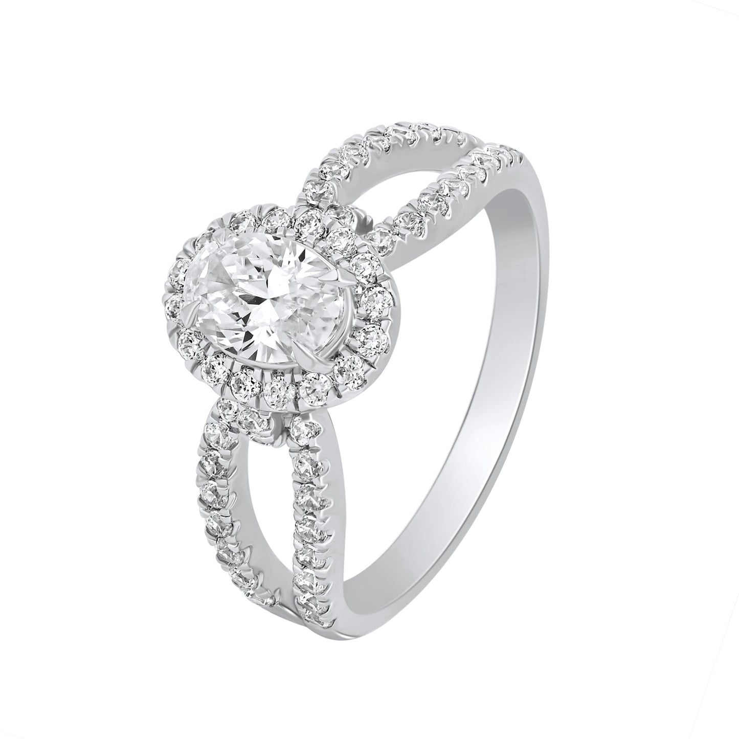 1.20 CT Oval Cut Diamond Halo Engagement Ring - Dewberry Diamonds