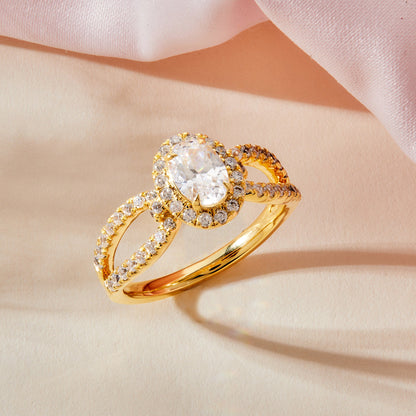 1.20 CT Oval Cut Diamond Halo Engagement Ring - Dewberry Diamonds