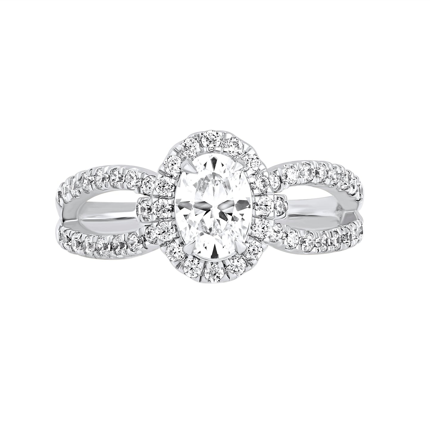 1.20 CT Oval Cut Diamond Halo Engagement Ring - Dewberry Diamonds