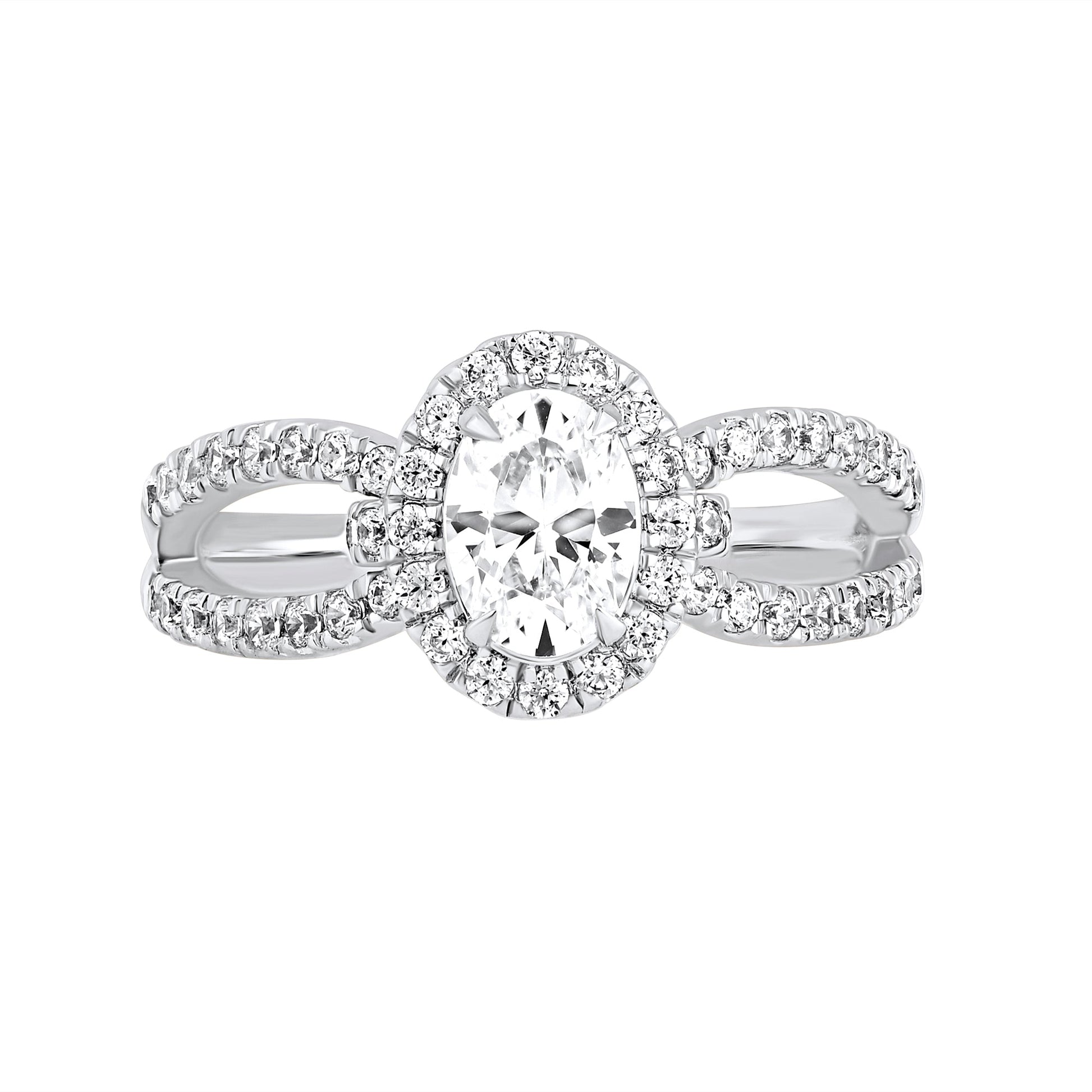 1.20 CT Oval Cut Diamond Halo Engagement Ring - Dewberry Diamonds