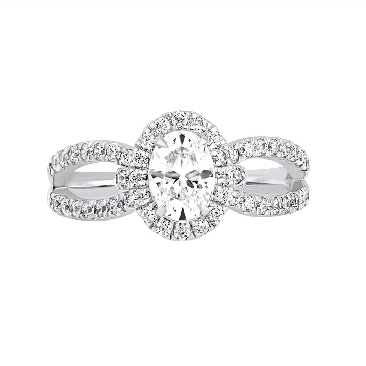 1.20 CT Oval Cut Diamond Halo Engagement Ring - Dewberry Diamonds