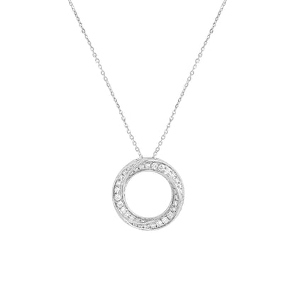 1/3 Ct Lab Grown Diamond Open Circle Pendant Necklace