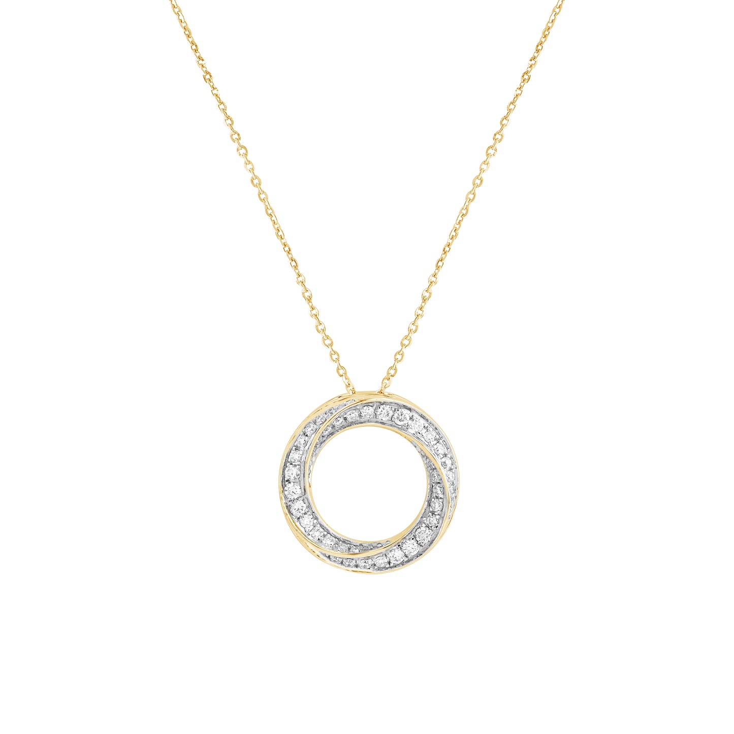 1/3 Ct Lab Grown Diamond Open Circle Pendant Necklace