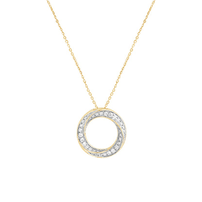 1/3 Ct Lab Grown Diamond Open Circle Pendant Necklace