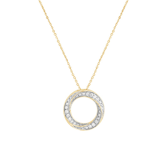 1/3 Ct Lab Grown Diamond Open Circle Pendant Necklace
