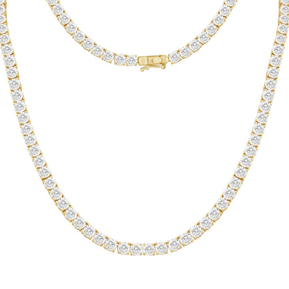12.40 Cttw Lab Grown Diamond 925 Silver Tennis Necklace - Dewberry Diamonds