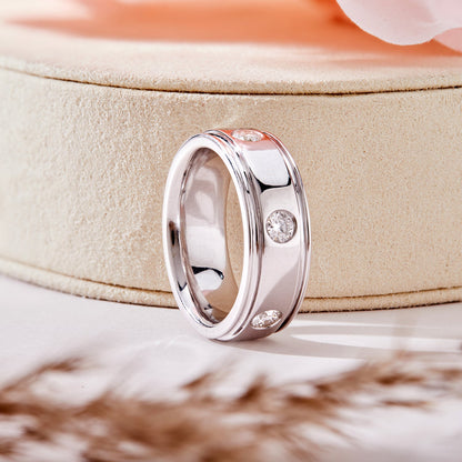 1.25 CT Men’s 925 Silver Lab-Grown Diamonds Band - Dewberry Diamonds