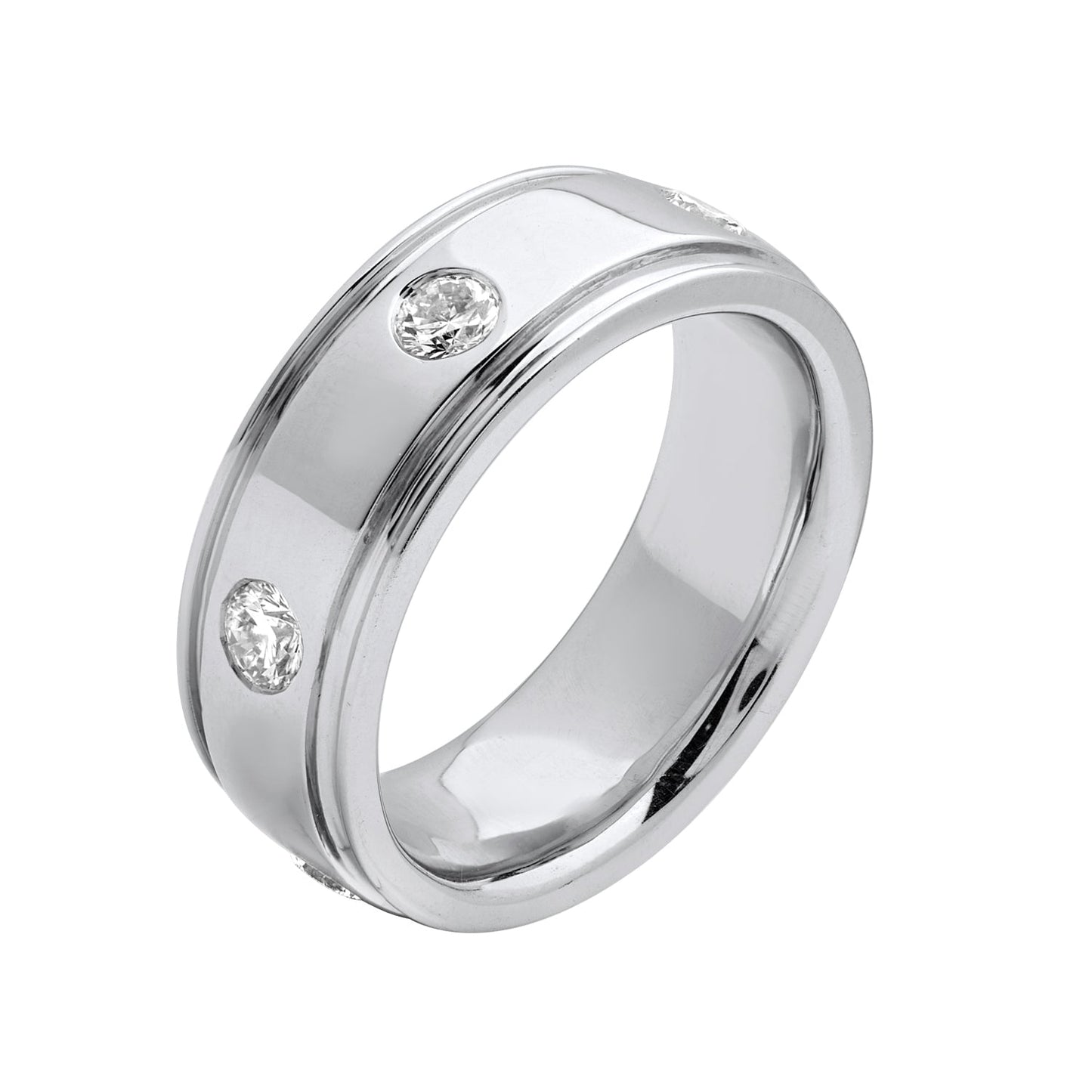 1.25 CT Men’s 925 Silver Lab-Grown Diamonds Band - Dewberry Diamonds