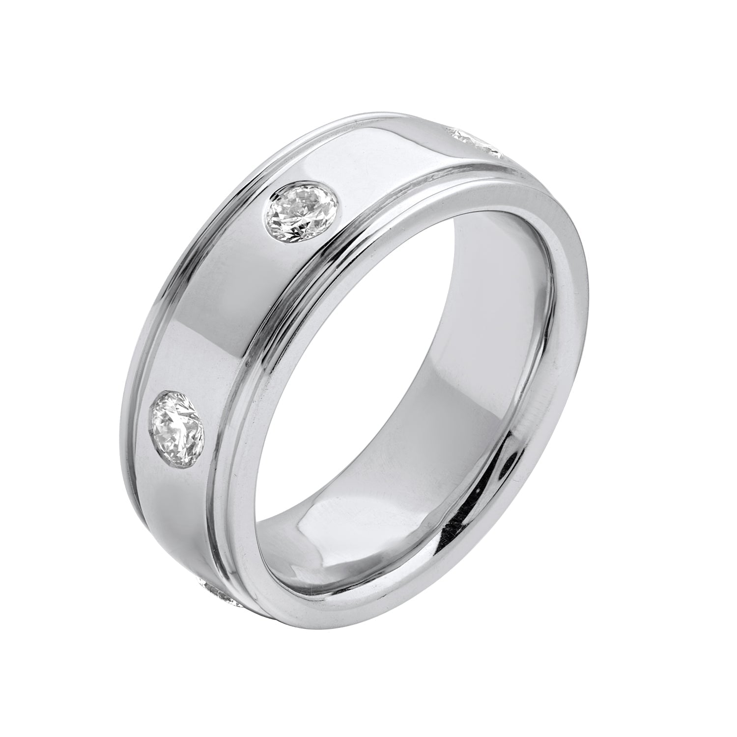 1.25 CT Men’s 925 Silver Lab-Grown Diamonds Band - Dewberry Diamonds