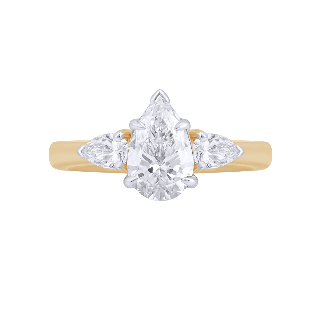 1.30 CT Lab Grown Diamond Three-Stone Engagement Ring - Dewberry Diamonds
