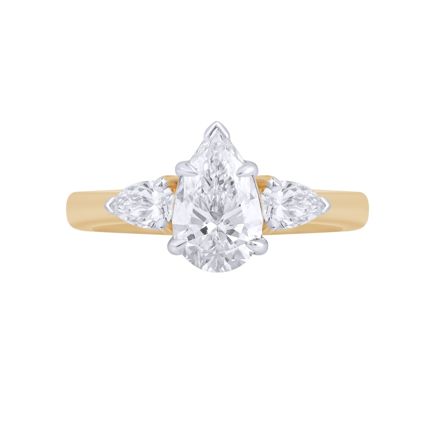 1.30 CT Lab Grown Diamond Three-Stone Engagement Ring - Dewberry Diamonds