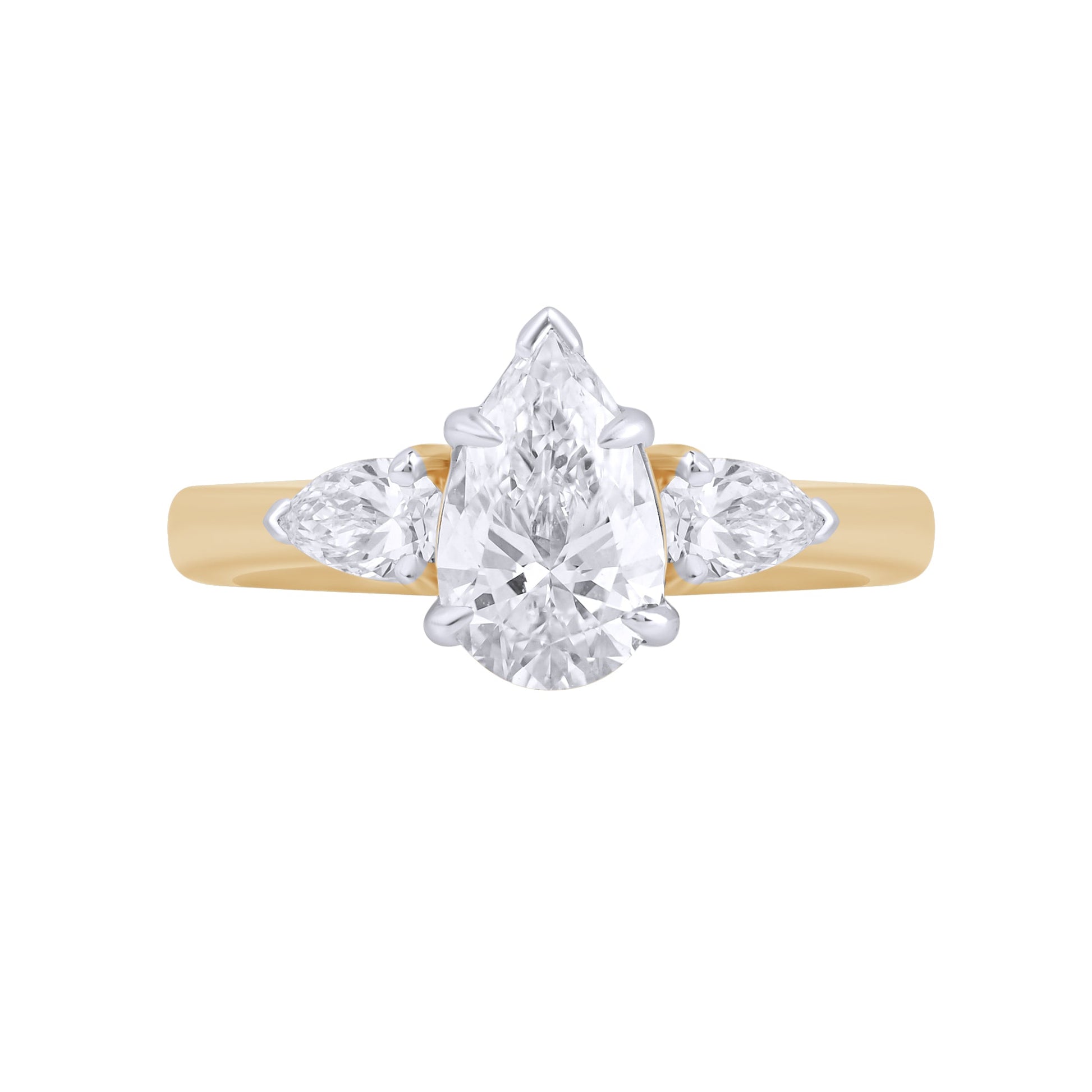 1.30 CT Lab Grown Diamond Three-Stone Engagement Ring - Dewberry Diamonds