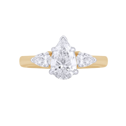 1.30 CT Lab Grown Diamond Three-Stone Engagement Ring - Dewberry Diamonds