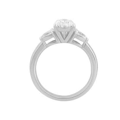 1.30 CT Lab Grown Diamond Three-Stone Engagement Ring - Dewberry Diamonds