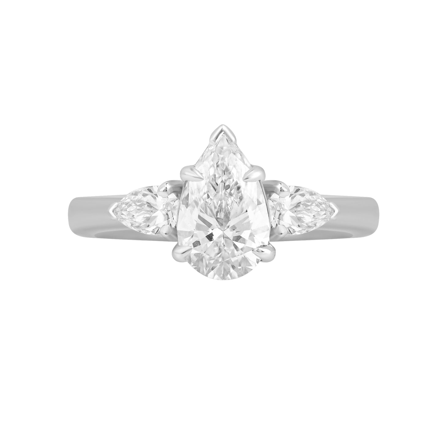 1.30 CT Lab Grown Diamond Three-Stone Engagement Ring - Dewberry Diamonds
