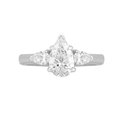 1.30 CT Lab Grown Diamond Three-Stone Engagement Ring - Dewberry Diamonds