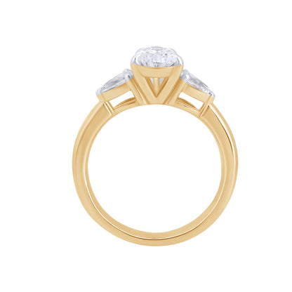 1.30 CT Lab Grown Diamond Three-Stone Engagement Ring - Dewberry Diamonds