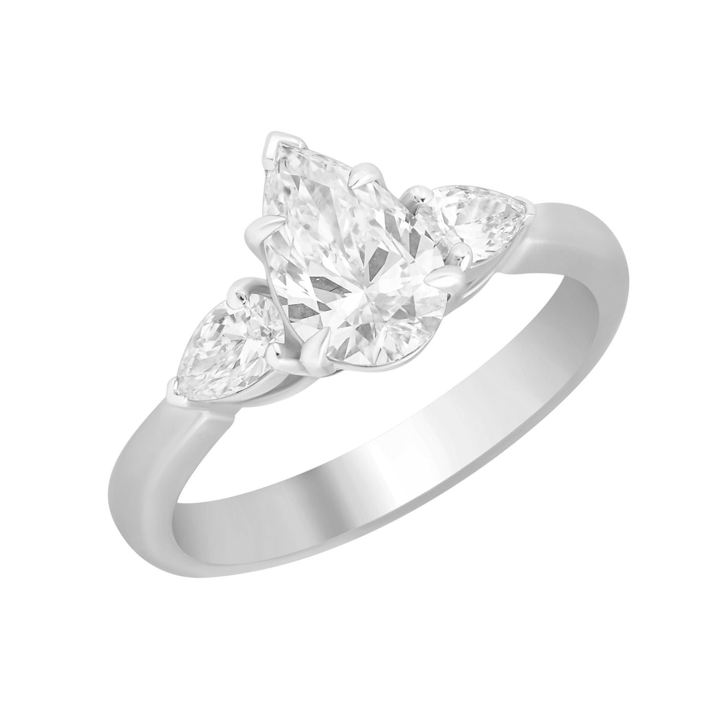 1.30 CT Lab Grown Diamond Three-Stone Engagement Ring - Dewberry Diamonds