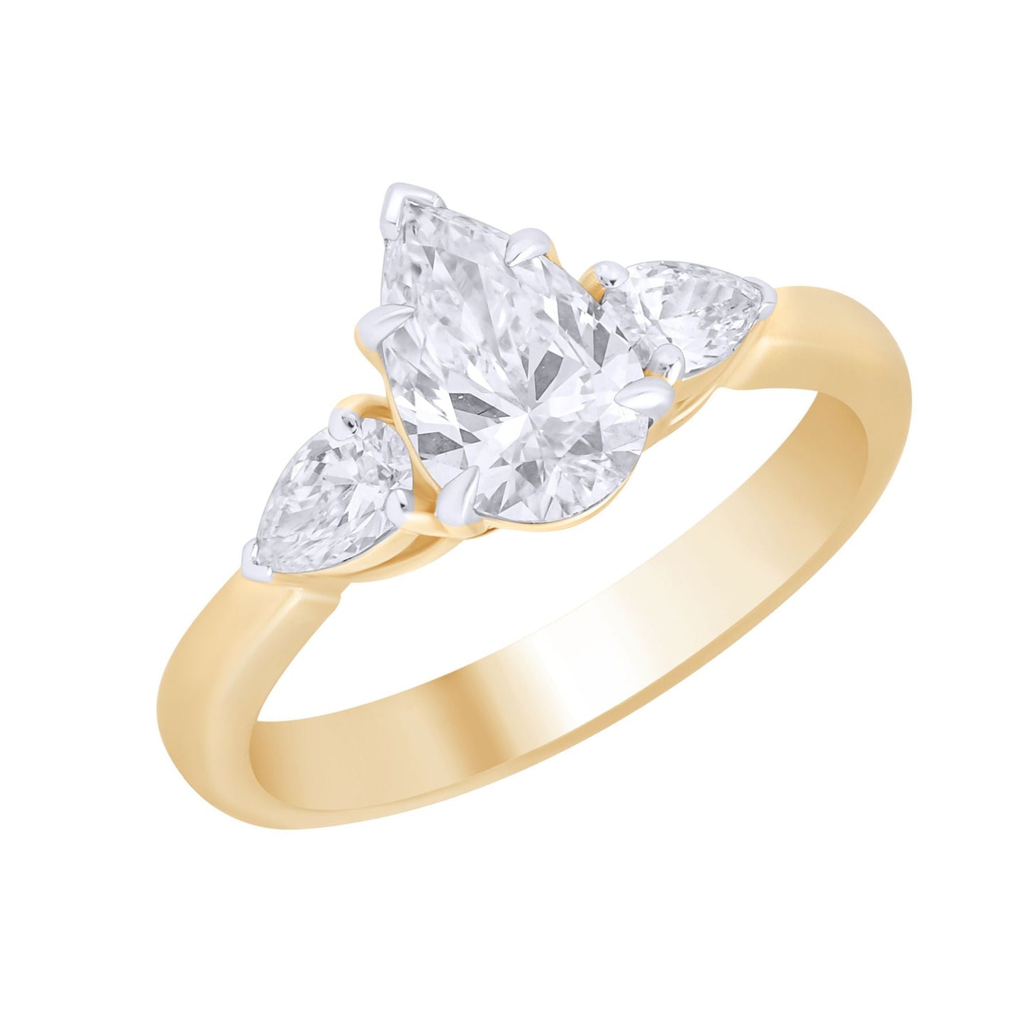 1.30 CT Lab Grown Diamond Three-Stone Engagement Ring - Dewberry Diamonds