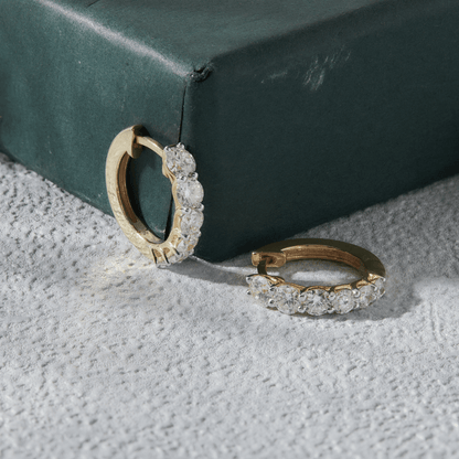 1.40 Ct Lab Grown Diamond Huggie Hoop Earrings - Dewberry Diamonds