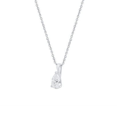 14k Gold 1-0.50 Ct Pear Cut Pendant Necklace - Dewberry Diamonds